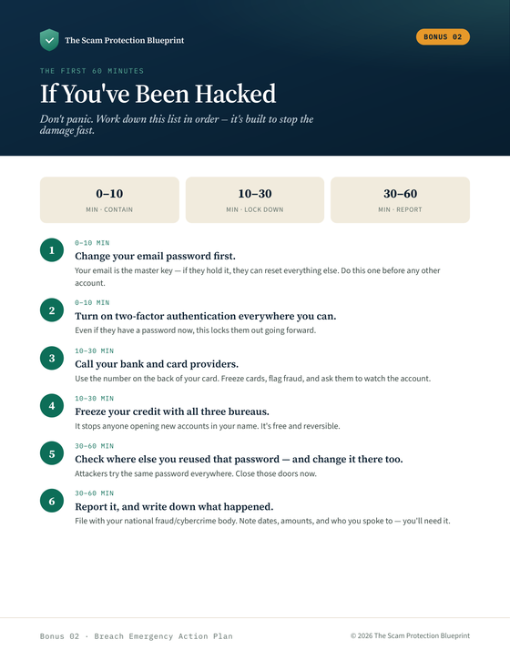The Breach Emergency Action Plan — printable preview